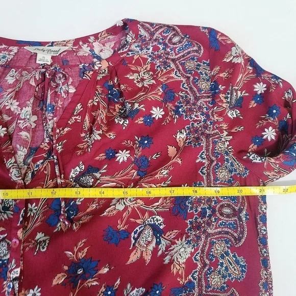 🌸 Lucky Brand | Bohemian‎ Floral Jersey Top S - Picture 13 of 13